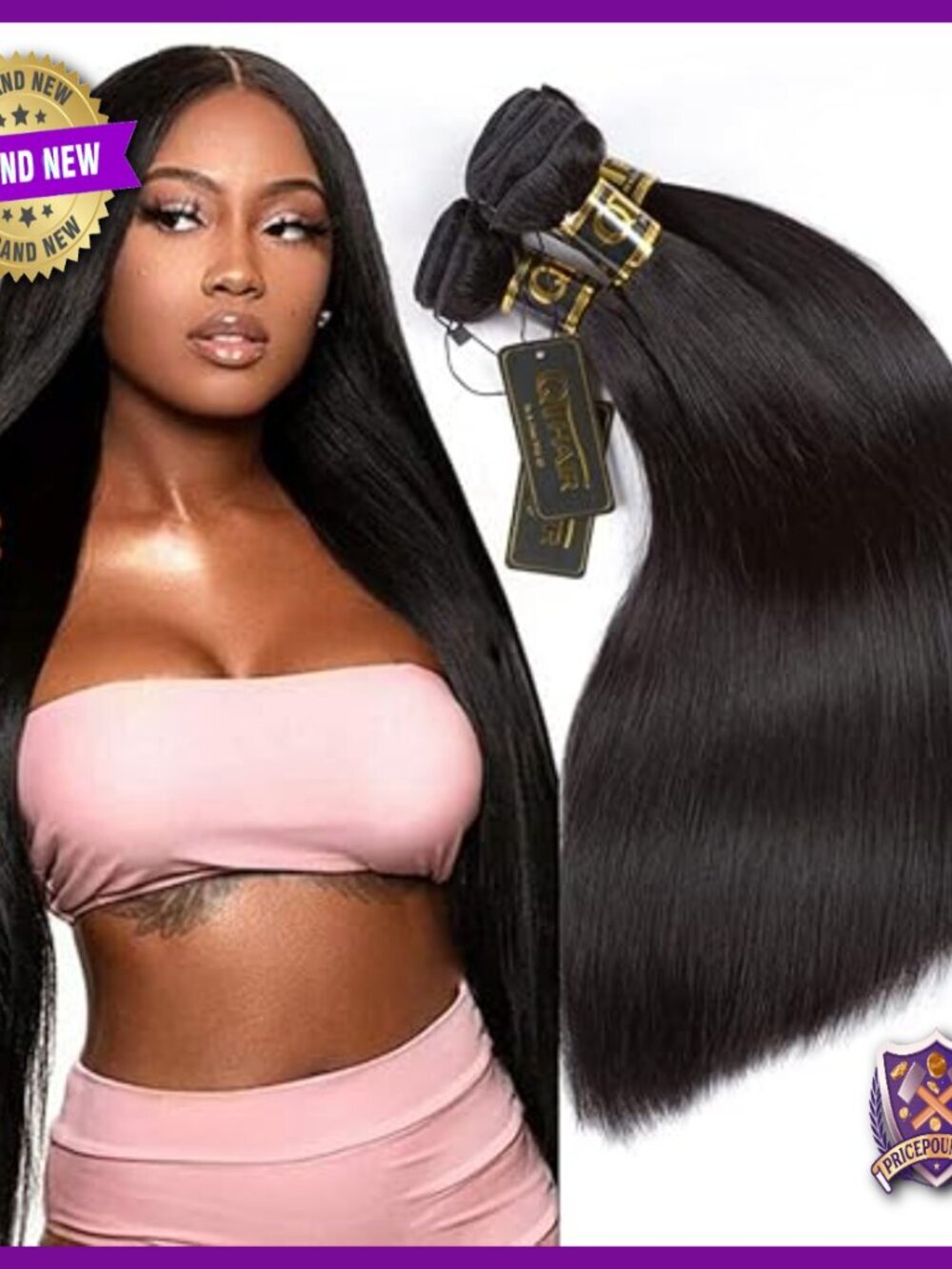 18A Straight Human Hair Extensions 100% Unprocessed Indian Virgin Hair